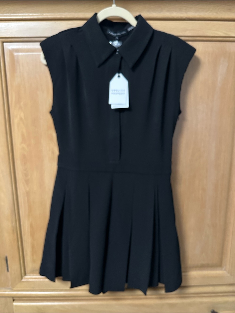 English Factory Black Sleeveless Pleated Jumpsuit